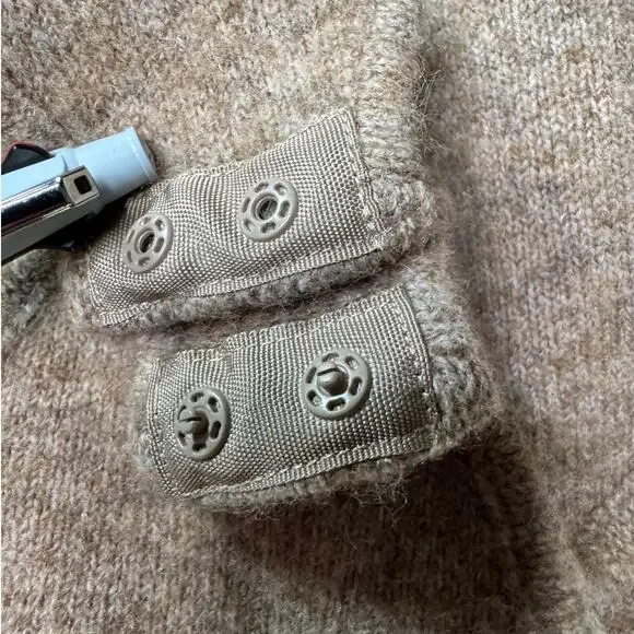 Zara Taupe Textured Wool & Camel Knit Bodysuit Size Large - Picture 12 of 15